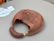 Chloe Summer Banana Hobo Bag in Raffia Brown - 36x21.5x2cm - 4