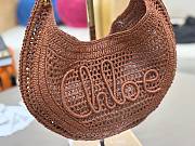 Chloe Summer Banana Hobo Bag in Raffia Brown - 36x21.5x2cm - 3