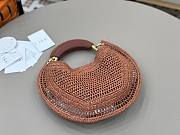 Chloe Summer Banana Hobo Bag in Raffia Brown - 36x21.5x2cm - 2