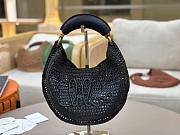 Chloe Summer Banana Hobo Bag in Raffia Black - 36x21.5x2cm - 1