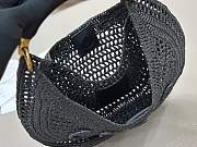 Chloe Summer Banana Hobo Bag in Raffia Black - 36x21.5x2cm - 2