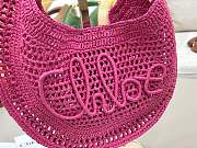 Chloe Summer Banana Hobo Bag in Raffia Pink - 36x21.5x2cm - 5