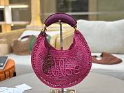 Chloe Summer Banana Hobo Bag in Raffia Pink - 36x21.5x2cm - 2