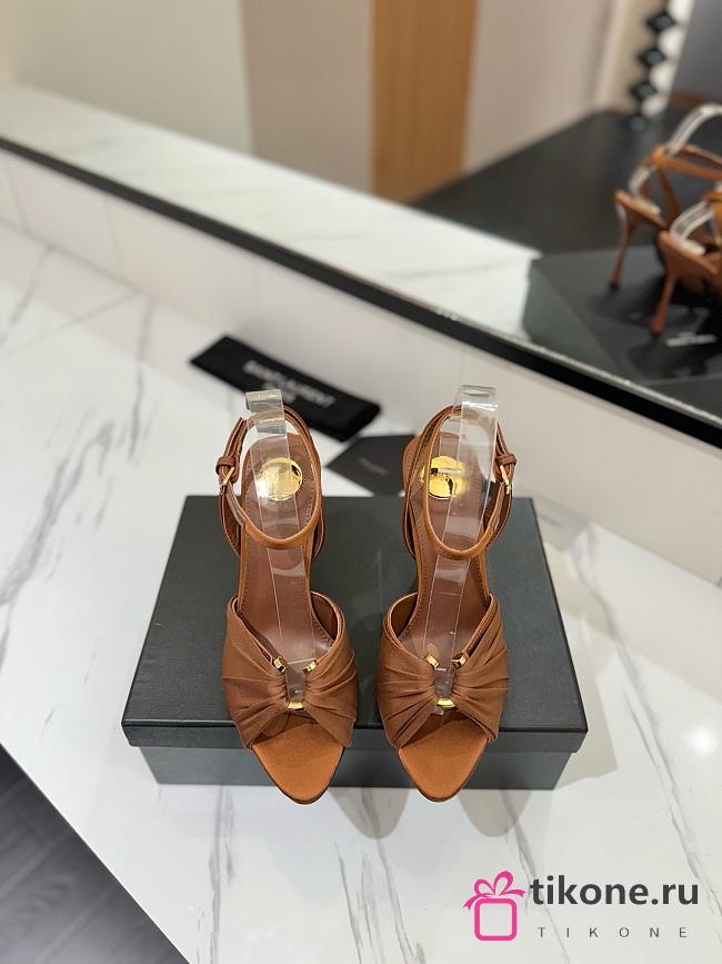 YSL Lola Sandals Brown 110mm  - 1