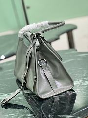 Prada Medium Leather Tote Bag Gray 1BG563 - 32x21x15cm - 3