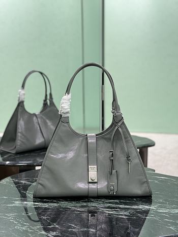 Prada Large Leather Tote bag Gray 1BG570 - 39x24.5x14cm