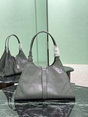 Prada Large Leather Tote bag Gray 1BG570 - 39x24.5x14cm - 6