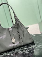 Prada Large Leather Tote bag Gray 1BG570 - 39x24.5x14cm - 3