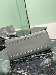 Prada Large Leather Tote bag Gray 1BG570 - 39x24.5x14cm - 2