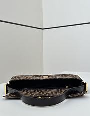 Fendi Baguette Brown FF Jacquard Fabric Bag Gold Hardware - 27x15x6cm - 3