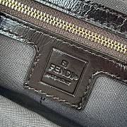 Fendi Baguette Brown FF Jacquard Fabric Bag Gold Hardware - 27x15x6cm - 4