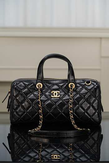 Chanel Bowling Bag Black - 31x17x13cm