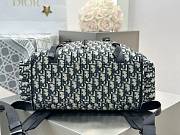Dior Hit the Road Backpack with Flap Beige and Black Dior Oblique Jacquard with Black Grained Calfskin - 43x33x16cm - 3