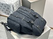 Dior Hit the Road Backpack with Flap Black Dior Oblique Jacquard and Black Grained Calfskin - 43x33x16 cm - 2