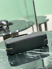 Prada Medium Leather Top Handle Bag 1BB126 Black - 28x13x8cm - 3