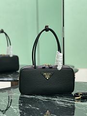 Prada Medium Leather Top Handle Bag 1BB126 Black - 28x13x8cm - 2
