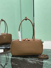 Prada Medium Leather Top Handle Bag 1BB126 Brown - 28x13x8cm - 2