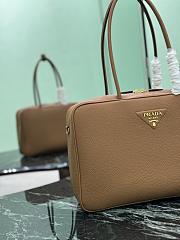Prada Large Leather Top Handle Bag 1BB128 Brown - 34×23×10cm - 5