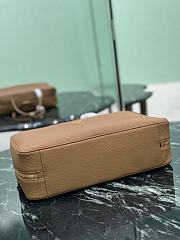 Prada Large Leather Top Handle Bag 1BB128 Brown - 34×23×10cm - 2