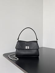 Balenciaga Rodeo Bag With Chain Nano in Black Silver Hardware - 16x9.9x4.5cm - 1