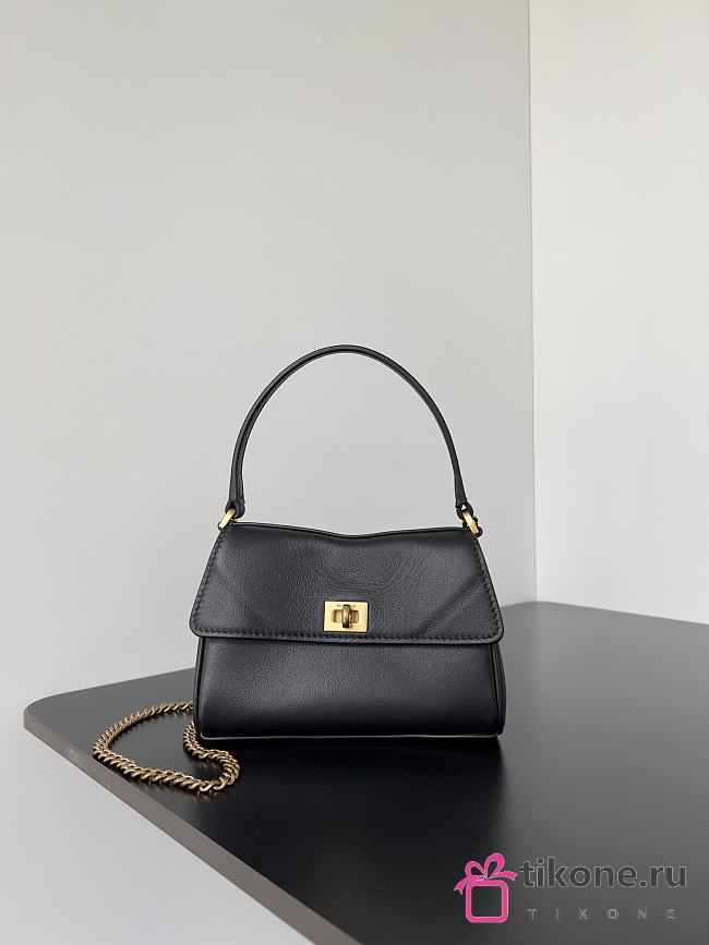 Balenciaga Rodeo Bag With Chain Nano in Black Gold Hardware - 16x9.9x4.5cm - 1