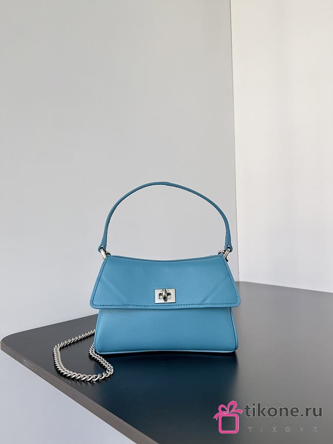 Balenciaga Rodeo Bag With Chain Nano in Blue - 16x9.9x4.5cm - 1