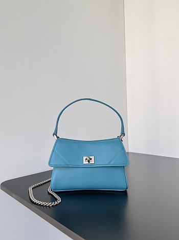 Balenciaga Rodeo Bag With Chain Nano in Blue - 16x9.9x4.5cm