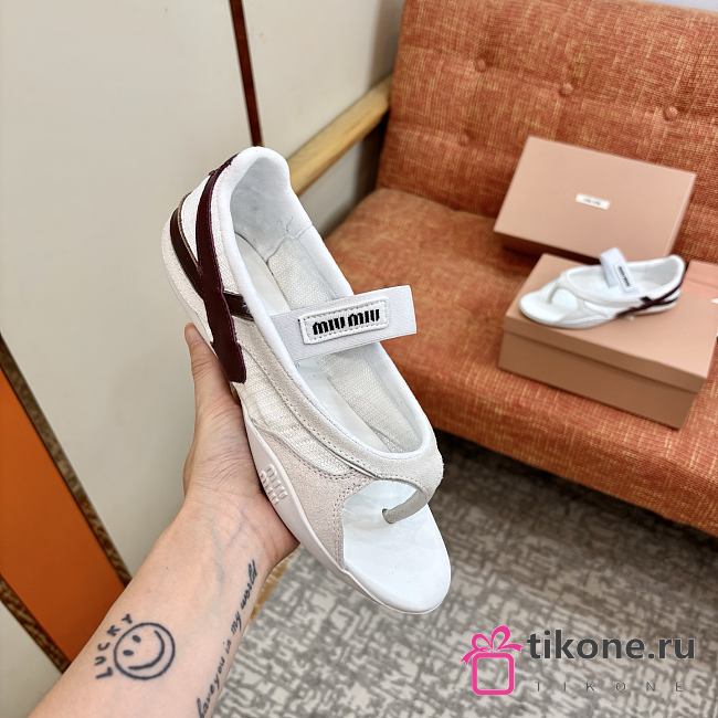 Miumiu Gymnasium Flip-Flops White - 1