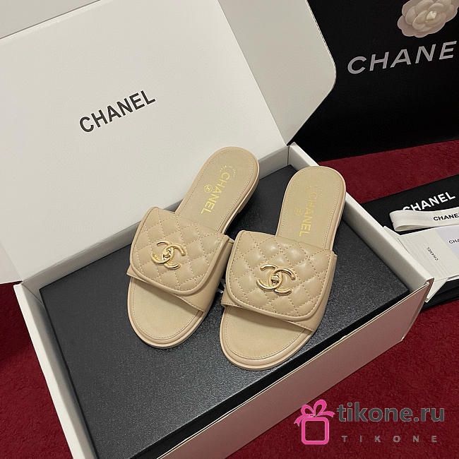 Chanel Classic Slipper Beige - 1