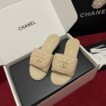Chanel Classic Slipper Beige