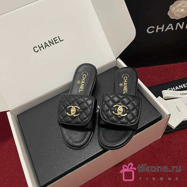 Chanel Classic Slipper Black  - 1