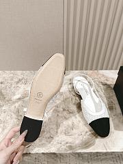 Chanel Slingbacks Embroidery Grosgrain White 2cm - 3