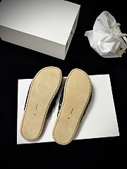 The Row Sara Slide Sandal Black in Elastic and Leather - 6