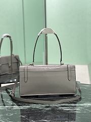 Prada Medium Leather Handbag 1BN026 Gray - 32x16.5x10cm - 6
