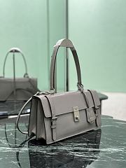 Prada Medium Leather Handbag 1BN026 Gray - 32x16.5x10cm - 5