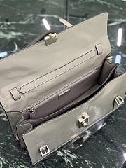 Prada Medium Leather Handbag 1BN026 Gray - 32x16.5x10cm - 2