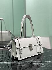 Prada Medium Leather Handbag 1BN026 White - 32x16.5x10cm - 5