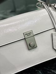 Prada Medium Leather Handbag 1BN026 White - 32x16.5x10cm - 4