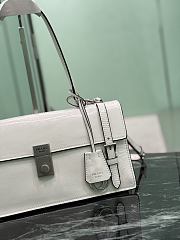 Prada Medium Leather Handbag 1BN026 White - 32x16.5x10cm - 2