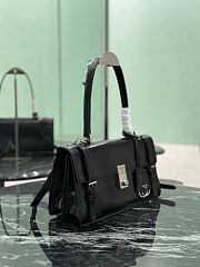 Prada Medium Leather Handbag 1BN026 Black - 32x16.5x10cm - 6