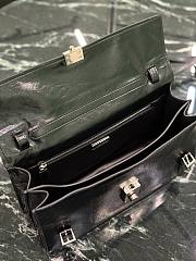 Prada Medium Leather Handbag 1BN026 Black - 32x16.5x10cm - 4