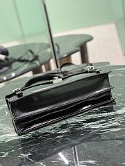 Prada Medium Leather Handbag 1BN026 Black - 32x16.5x10cm - 2