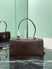 Prada Medium Leather Handbag 1BN026 Brown - 32x16.5x10cm - 5