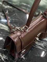 Prada Medium Leather Handbag 1BN026 Brown - 32x16.5x10cm - 4