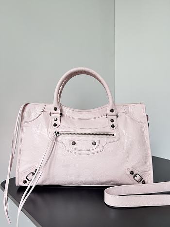 Balenciaga Le City Bag Medium in Light Pink Arena Lambskin - 38x24x13cm
