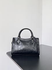Balenciaga Le City Bag Mini in Black Arena Lambskin - 23.8x16x6.3cm - 5