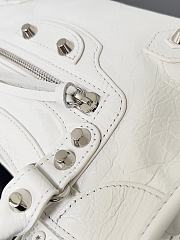 Balenciaga Le City Bag Mini in White Arena Lambskin - 23.8x16x6.3cm - 5