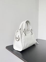 Balenciaga Le City Bag Mini in White Arena Lambskin - 23.8x16x6.3cm - 4