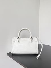Balenciaga Le City Bag Mini in White Arena Lambskin - 23.8x16x6.3cm - 2