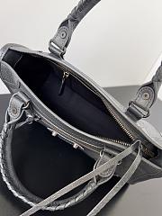 Balenciaga Le City Bag Mini in Gray Arena Lambskin - 23.8x16x6.3cm - 3